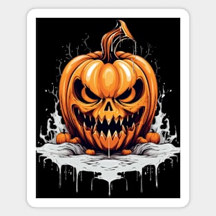 Scary Pumpkin Design Magnet